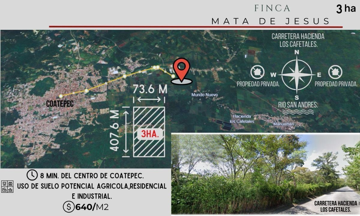 Imagen de terreno en venta en rincón coatepec, coatepec, veracruz