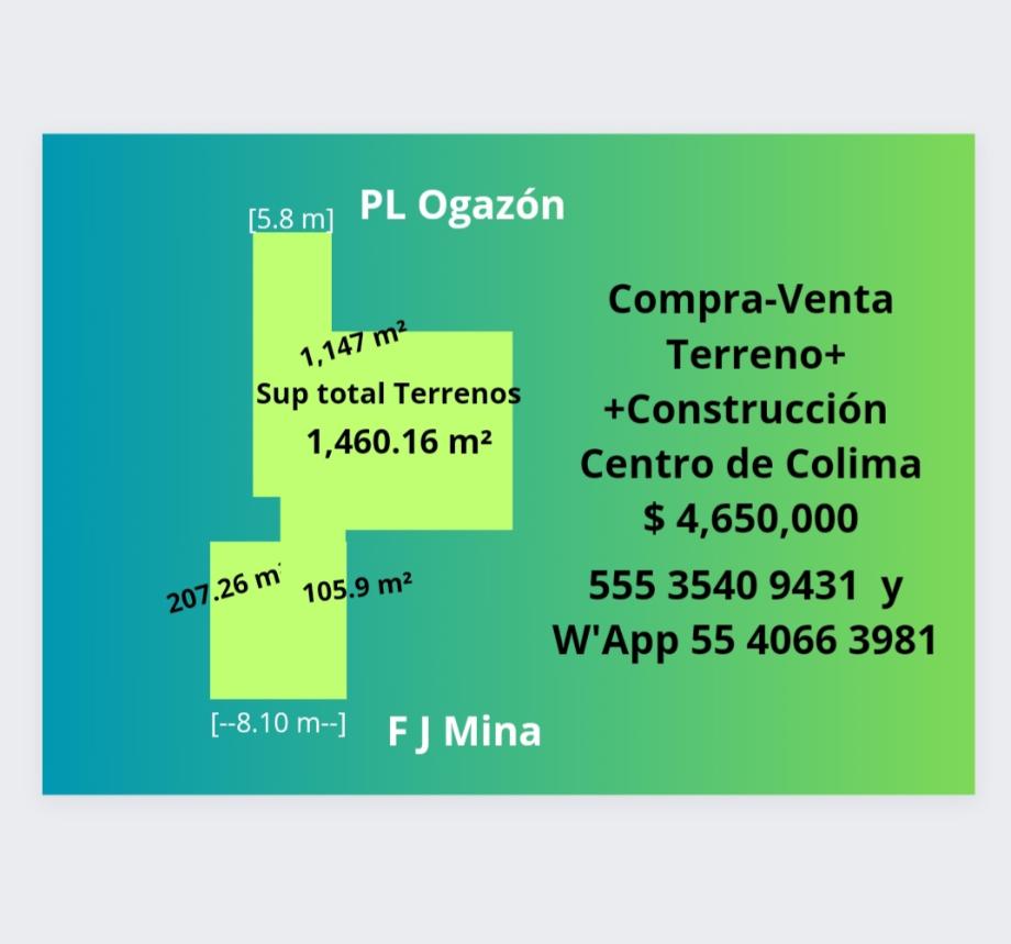 Imagen de terreno en venta en fátima, colima, colima